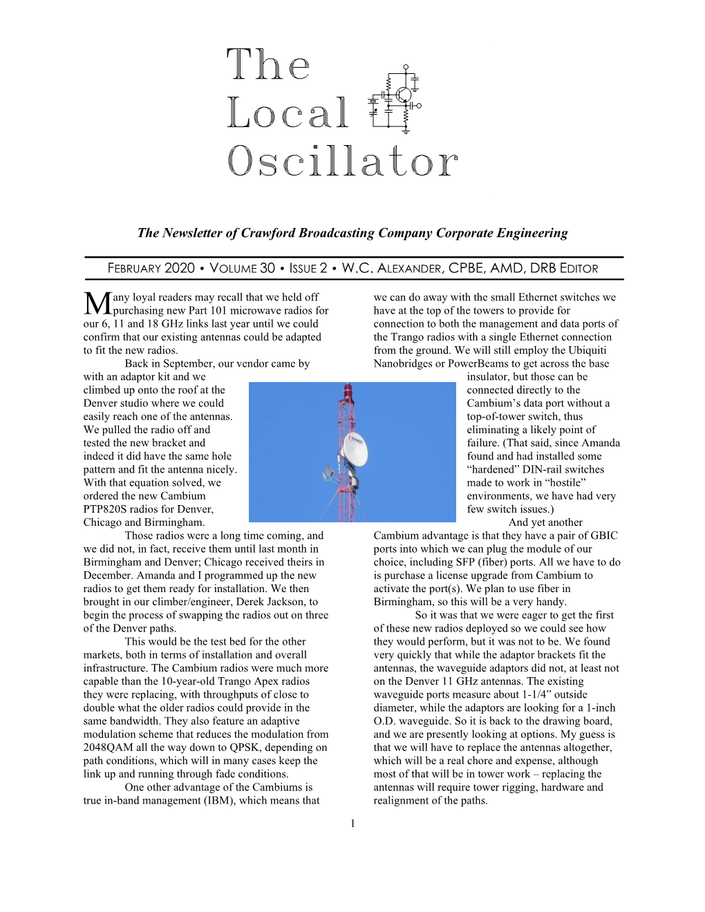 February 2020 Local Oscillator