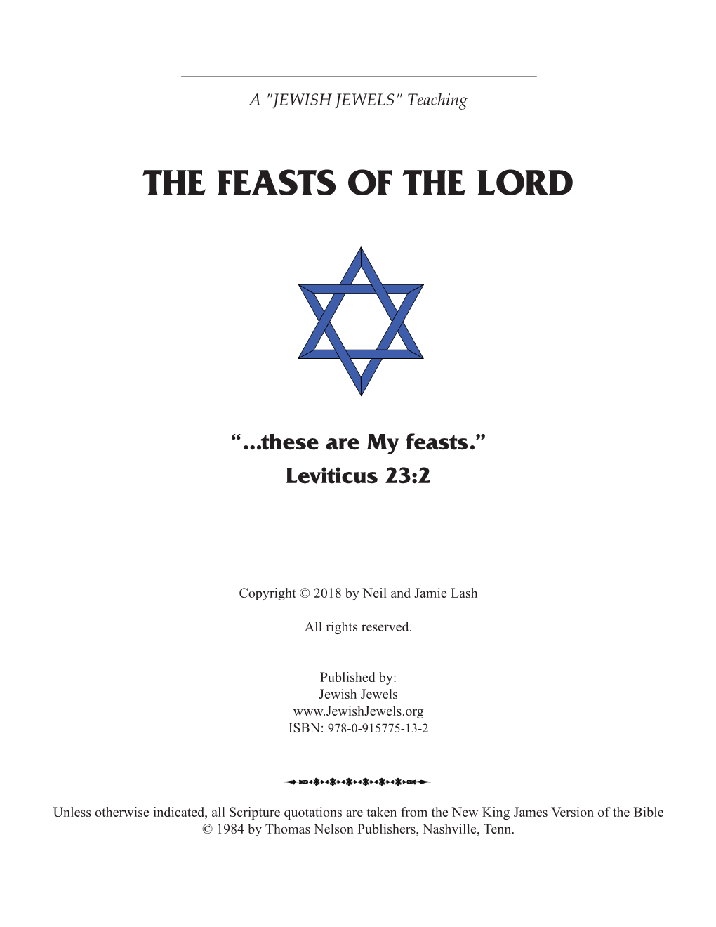 The Feasts of the Lord