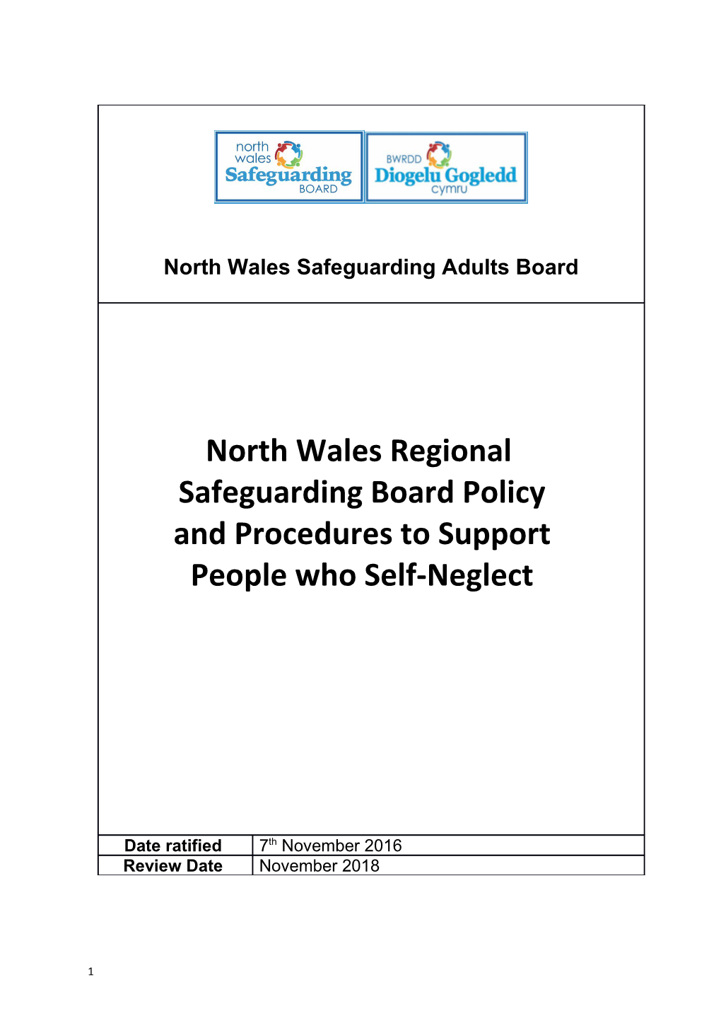 Wales Policy & Procedures for the Protection of Vulnerable Adults from Abuse