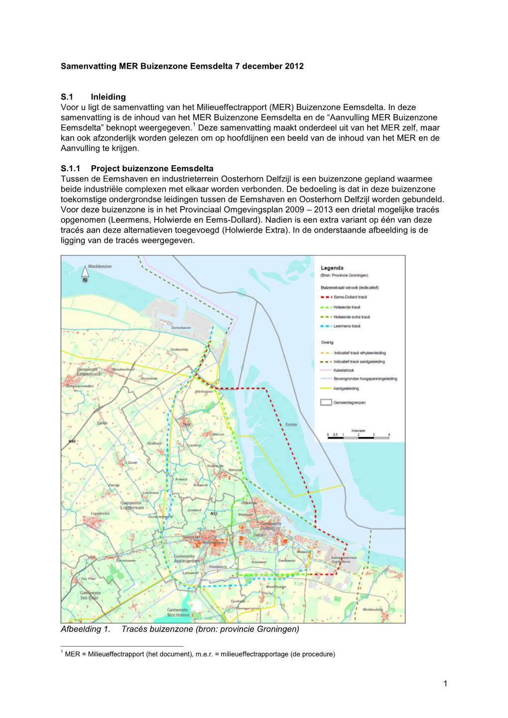 Samenvatting MER Buizenzone Eemsdelta 7 December 2012