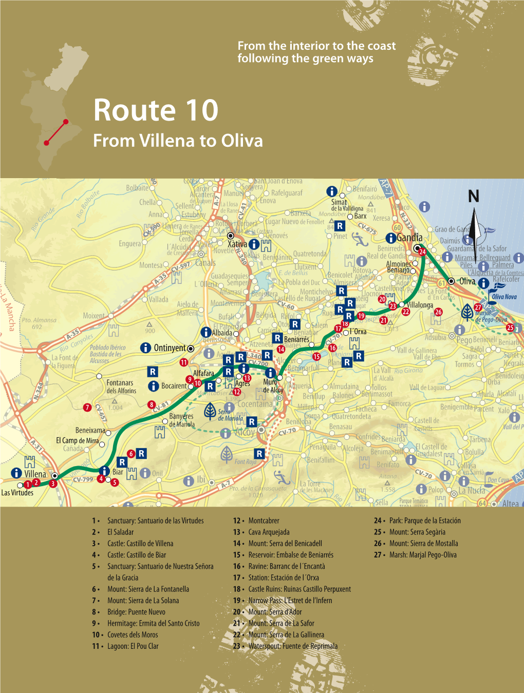 Route 10 from Villena to Oliva