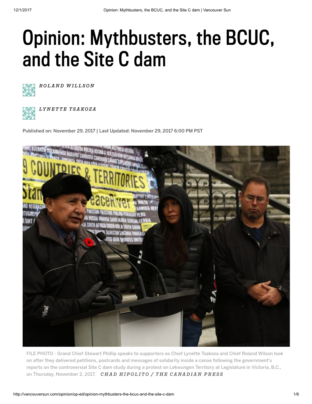 Opinion: Mythbusters, the BCUC, and the Site C Dam | Vancouver Sun Opinion: Mythbusters, the BCUC, and the Site C Dam