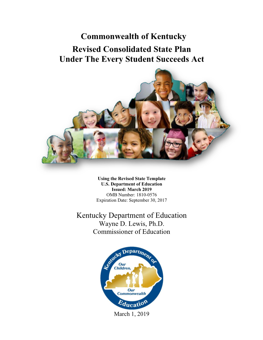 Kentucky Department of Education Updated Consolidated State Plan