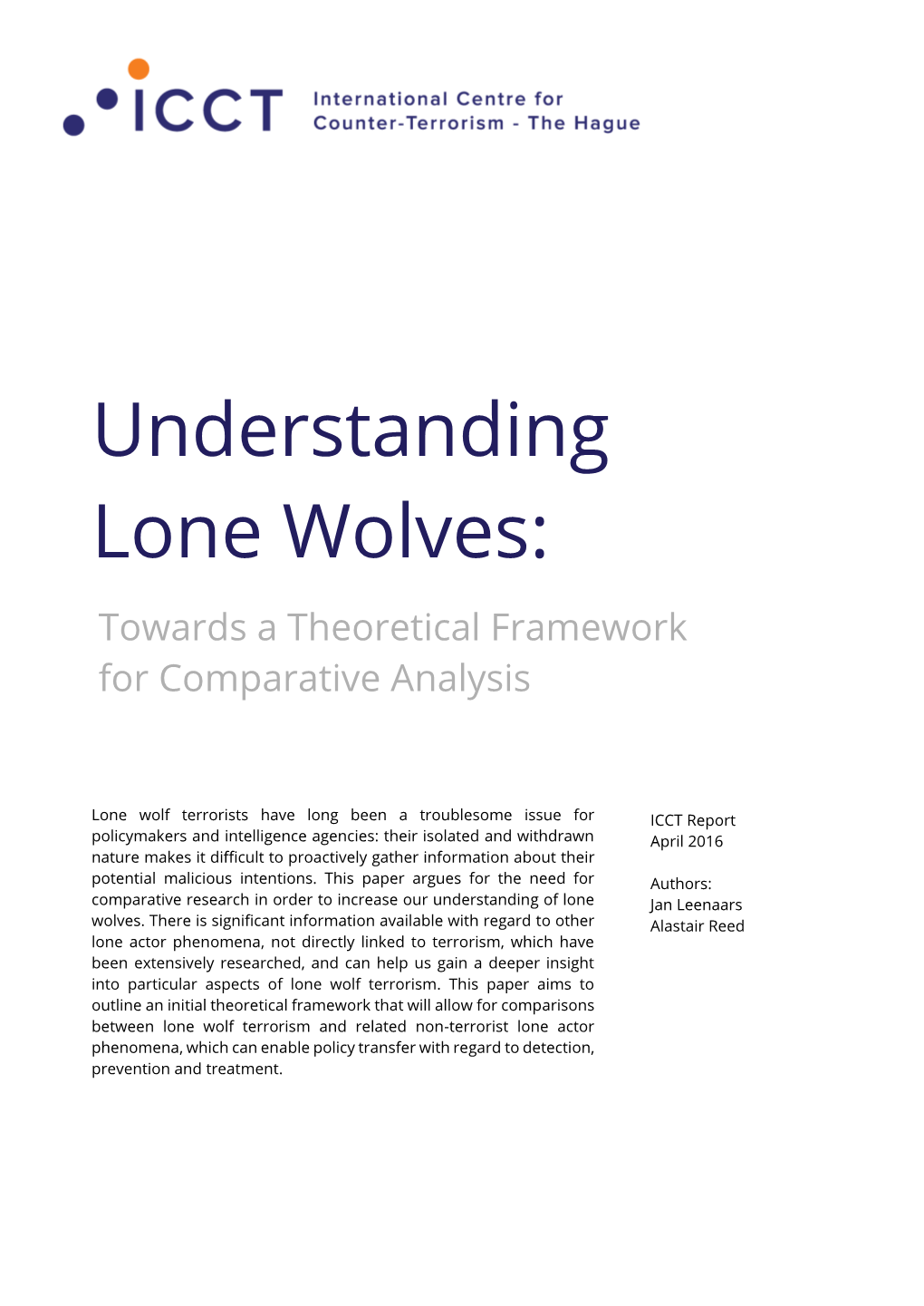 Understanding Lone Wolves