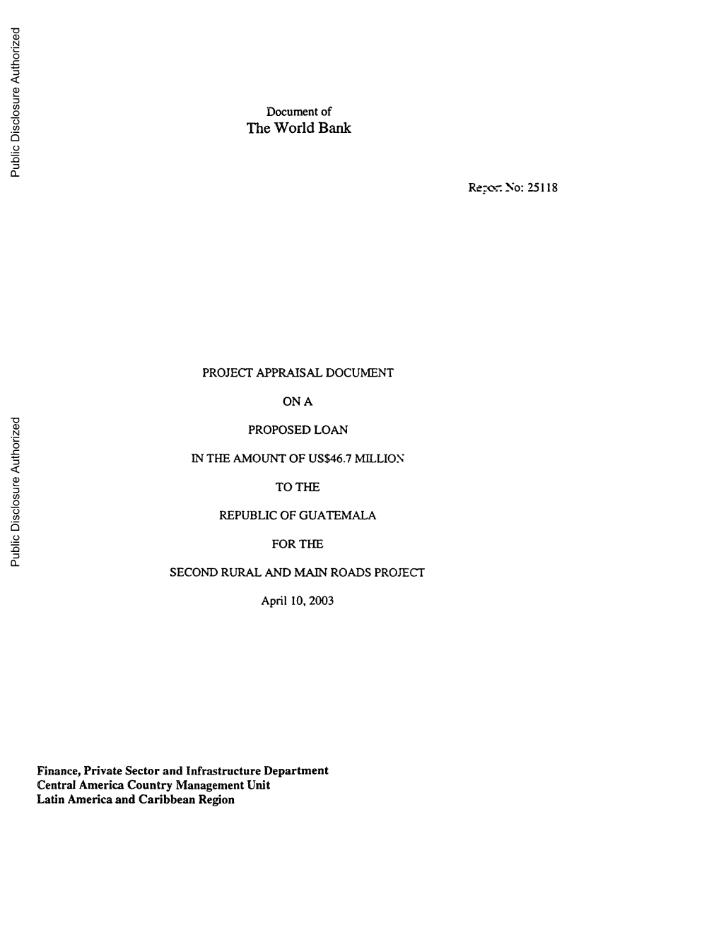 World Bank Document