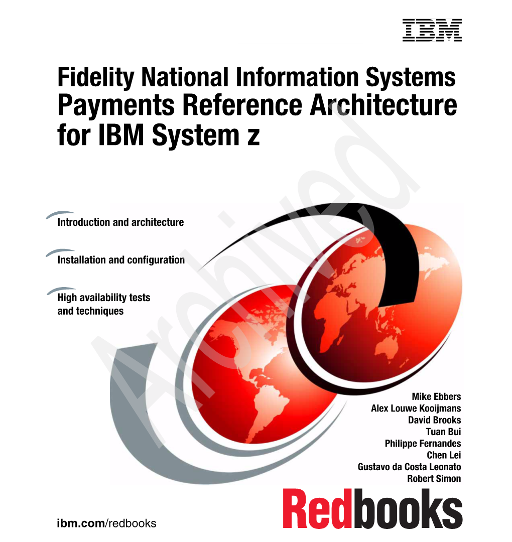 Fidelity National Information Systems Payments Reference Architecture for IBM System Z