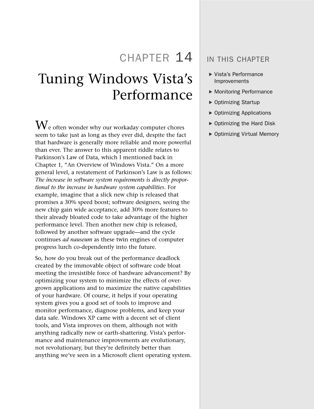Tuning Windows Vista's Performance