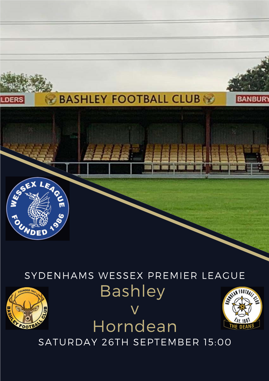 Footballsecretary@Bashleyfc.Net Season 2020/2021 Sydenhams Football League Wessex Premier Division