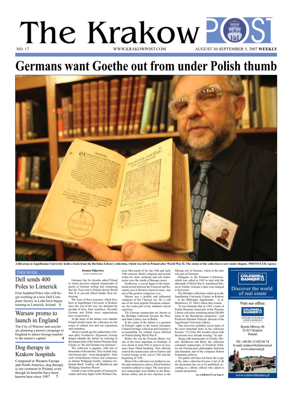 Germans Want Goethe out from Under Polish Thumb