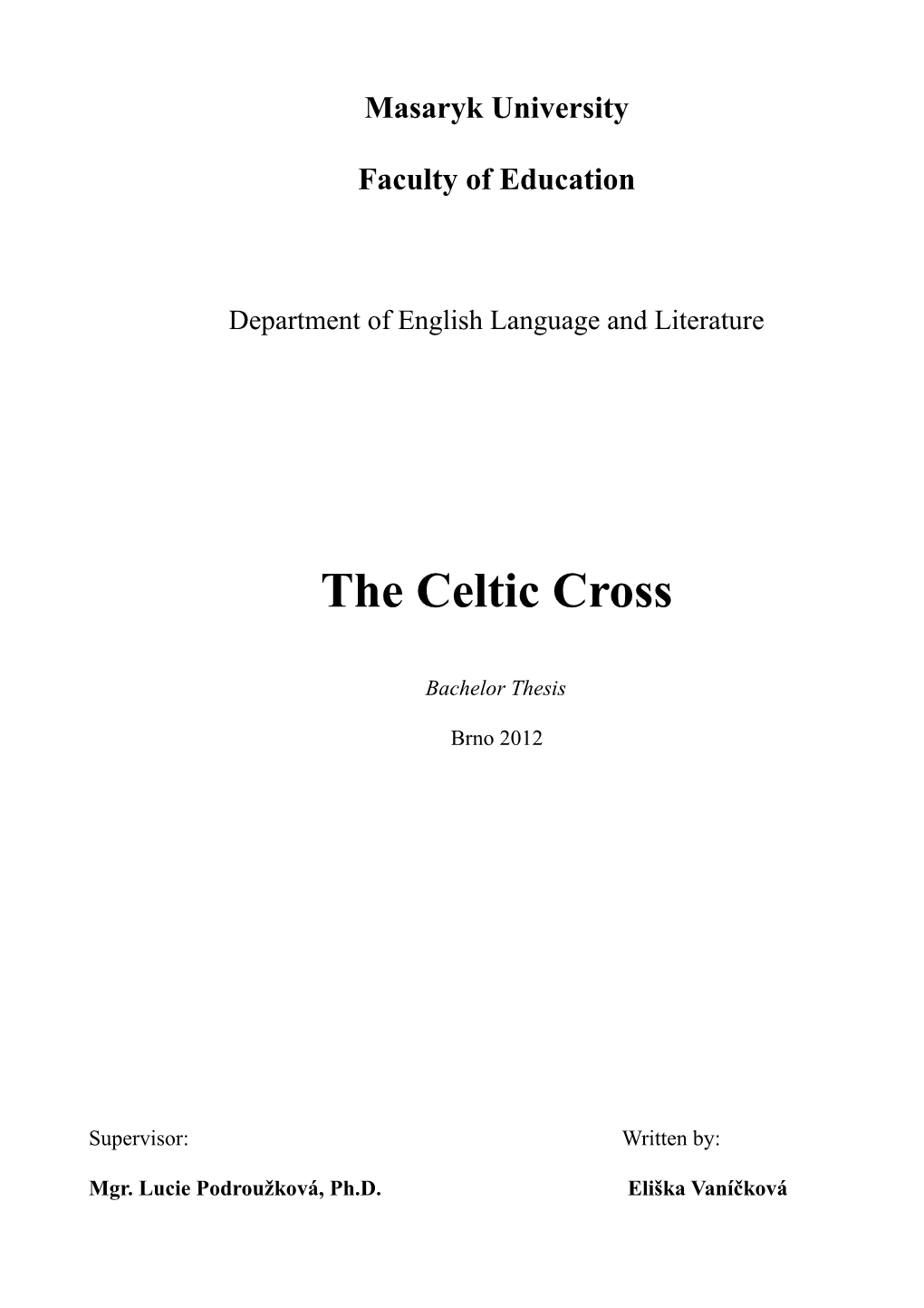 The Celtic Cross