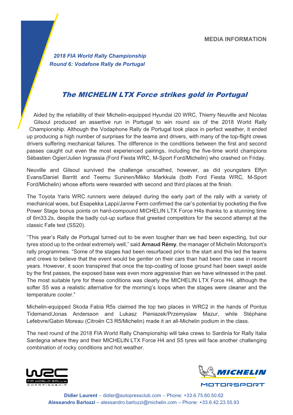 The MICHELIN LTX Force Strikes Gold in Portugal