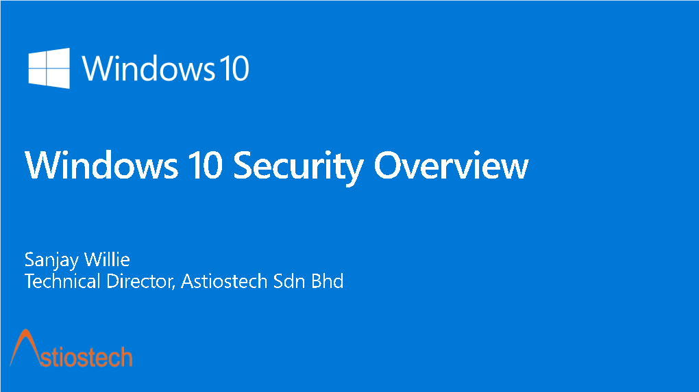 Windows 10 Security Overview