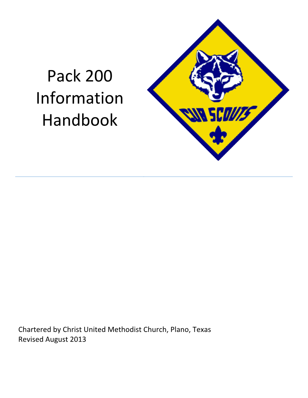 Pack 200 Information Handbook
