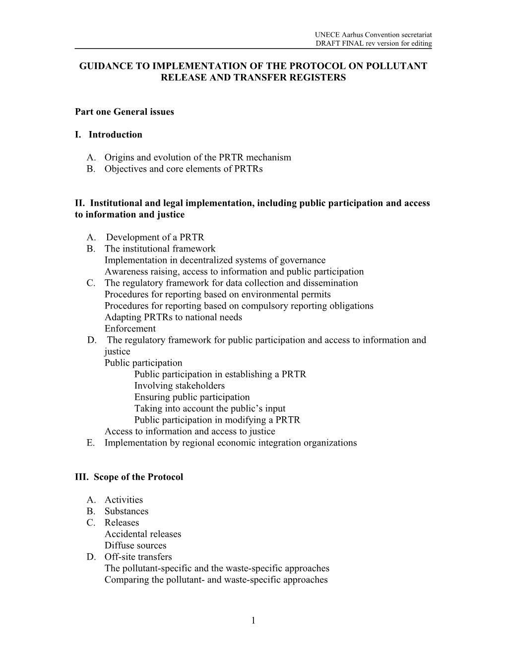 Introduction to the Guidance to the Protocol on Pollutant Release and Transfer Registers