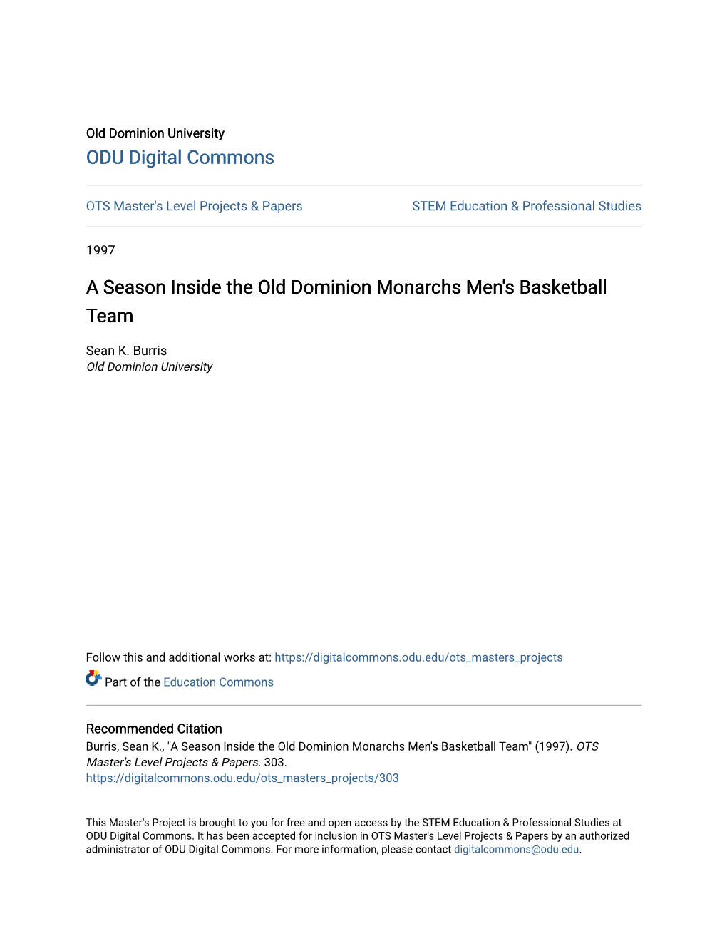 A Season Inside the Old Dominion Monarchs Men's Basketball Team