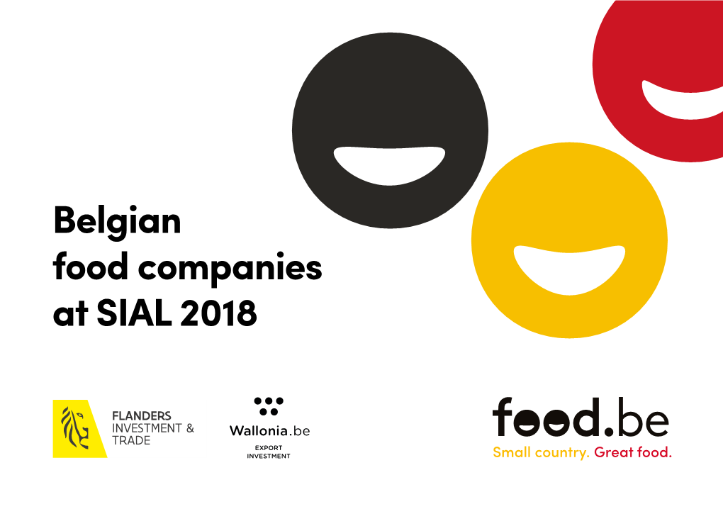 Belgian Food Companies at SIAL 2018 WELCOME