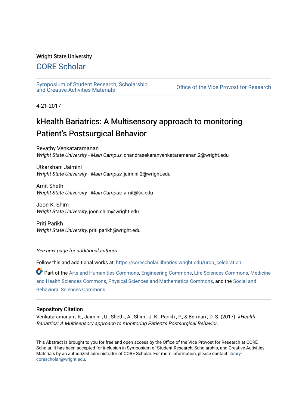 A Multisensory Approach to Monitoring Patientâ•Žs