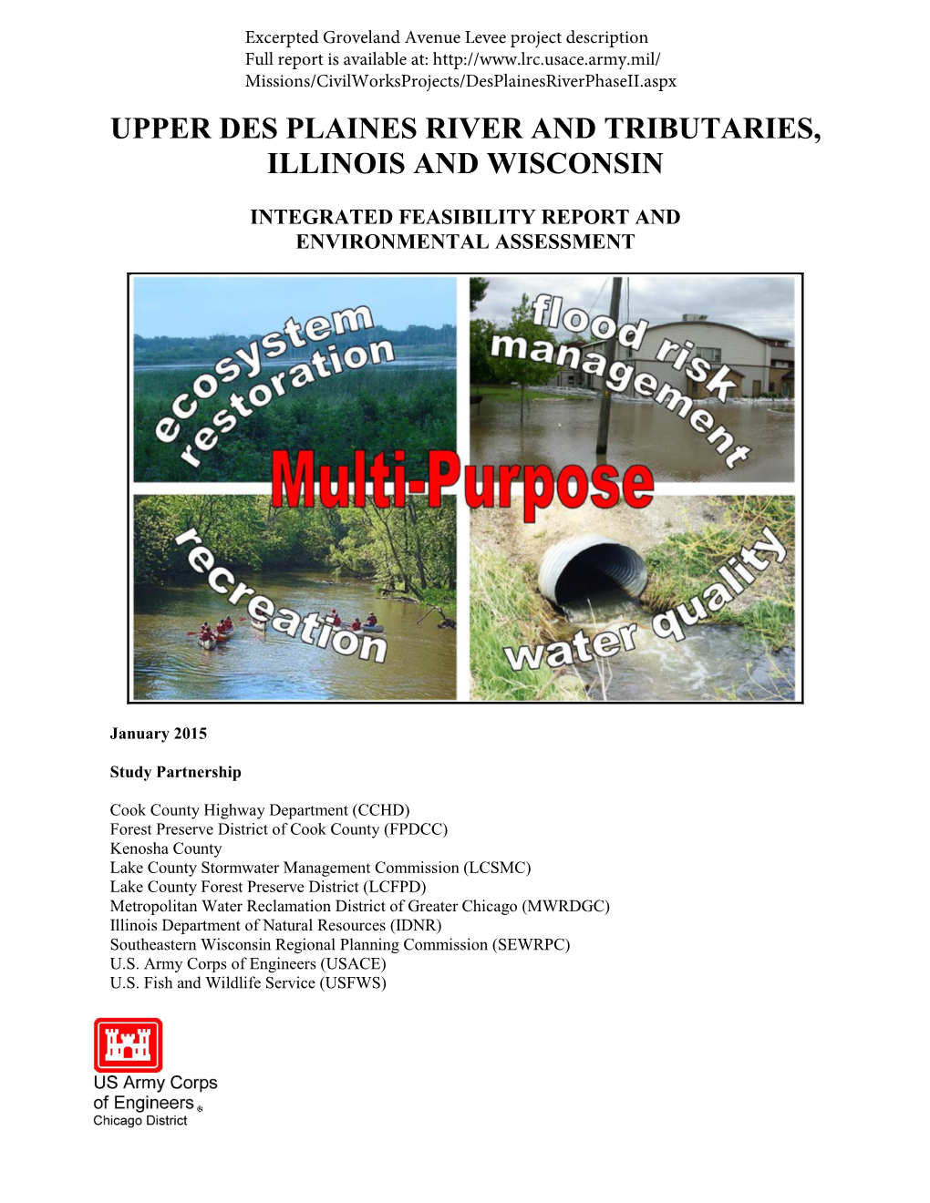Upper Des Plaines River Feasibility Study