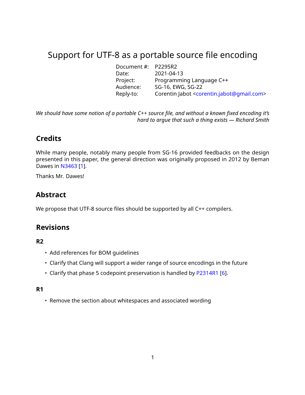 Support for UTF-8 As a Portable Source File Encoding