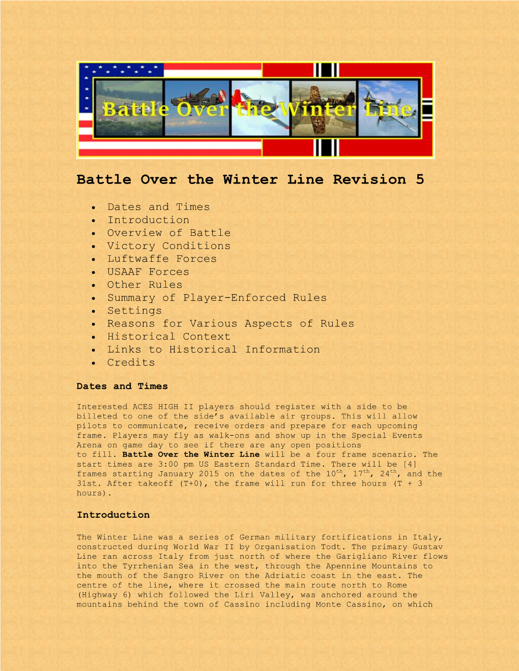 Battle Over the Winter Line Revision 5