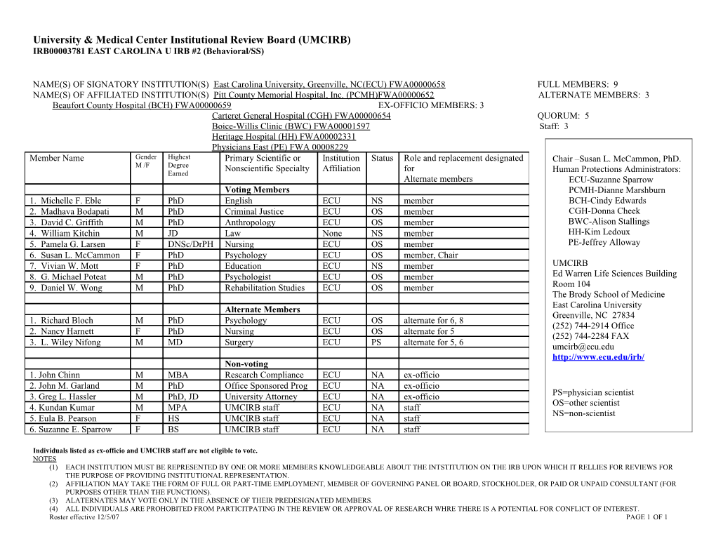 University & Medical Center Institutional Review Board (UMCIRB) s1