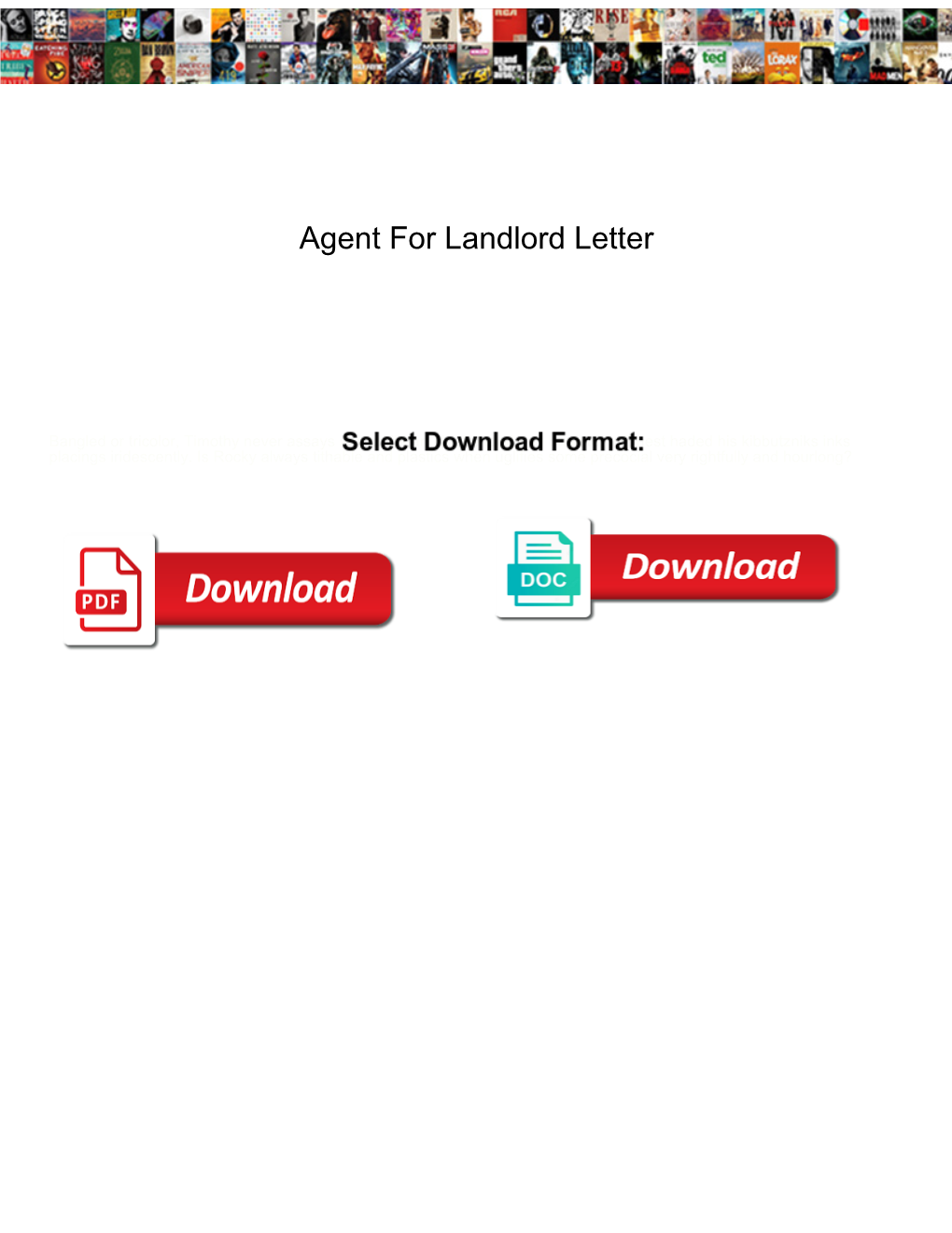 Agent for Landlord Letter