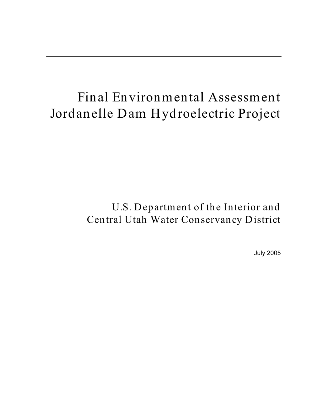 Jordanelle Dam Hydroelectric Project