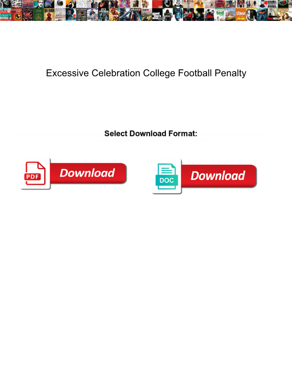 Excessive Celebration College Football Penalty