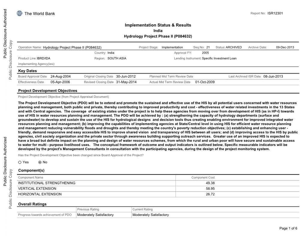 World Bank Document