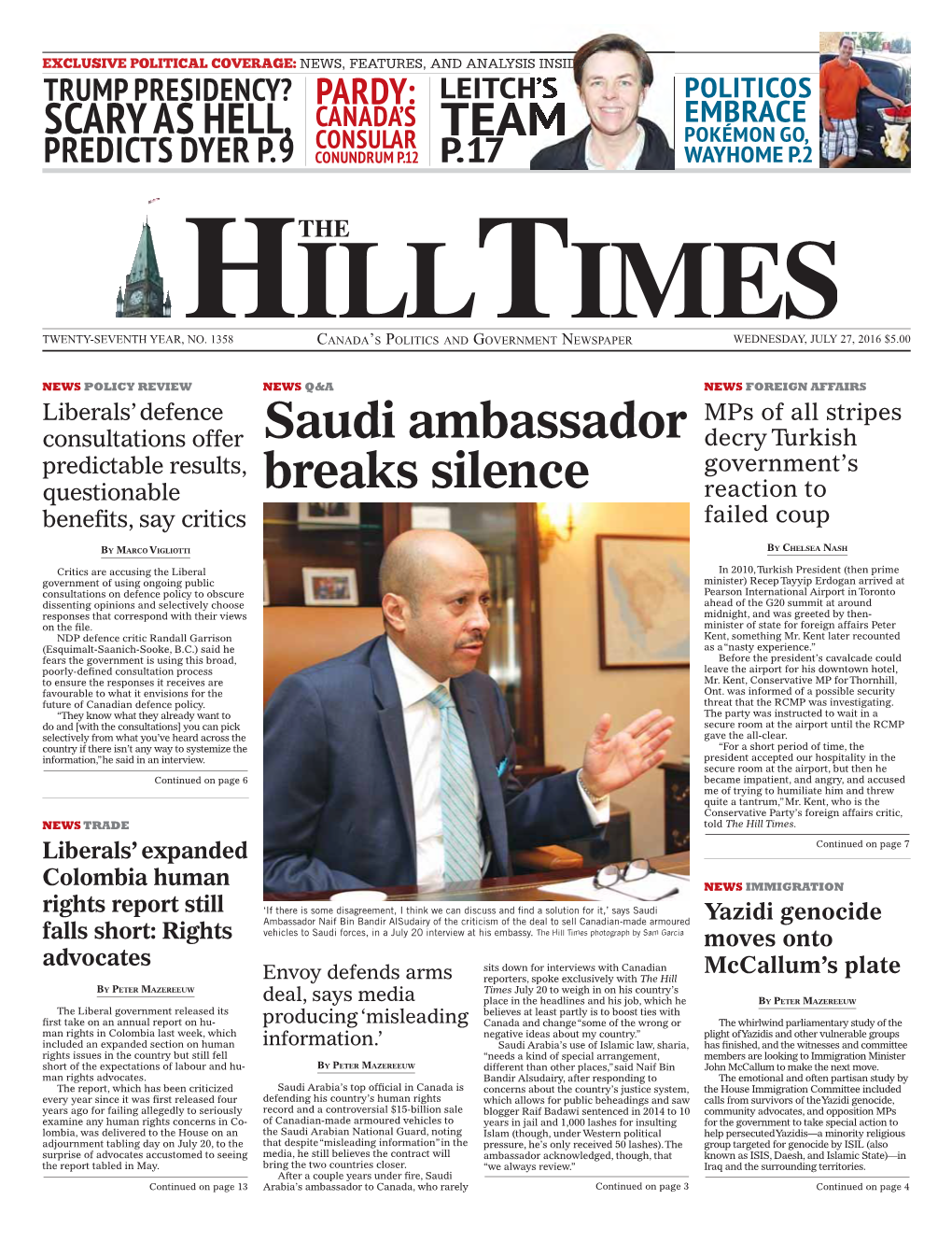 Saudi Ambassador Breaks Silence