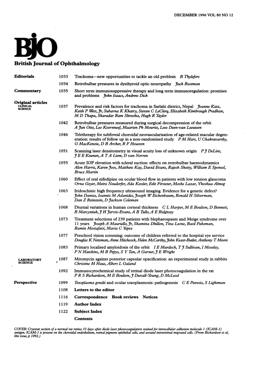 British Journal of Ophthalmology