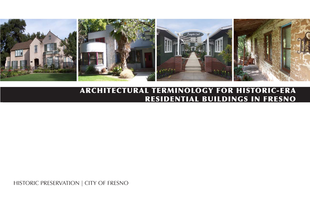 Architectural Terminology Booklet City of Fresno 2014