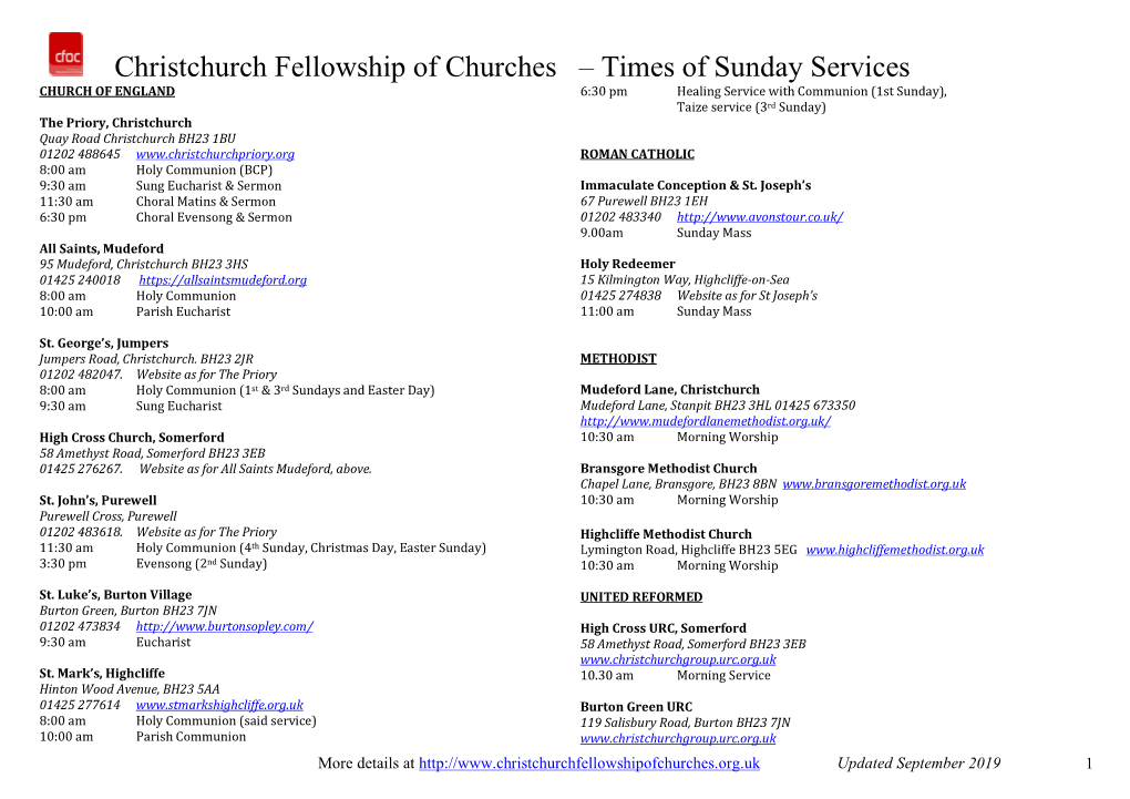 Church Services