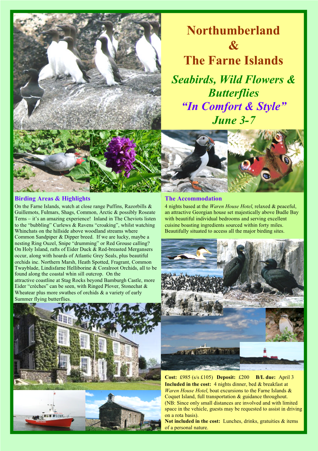 Northumberland & the Farne Islands