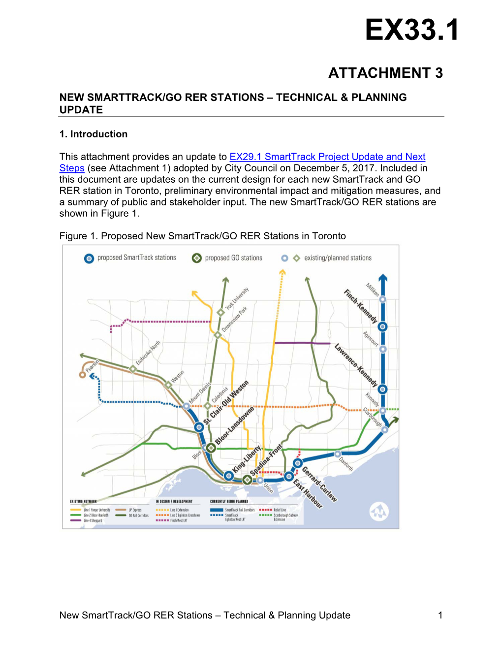 New Smarttrack/Go Rer Stations – Technical & Planning Update