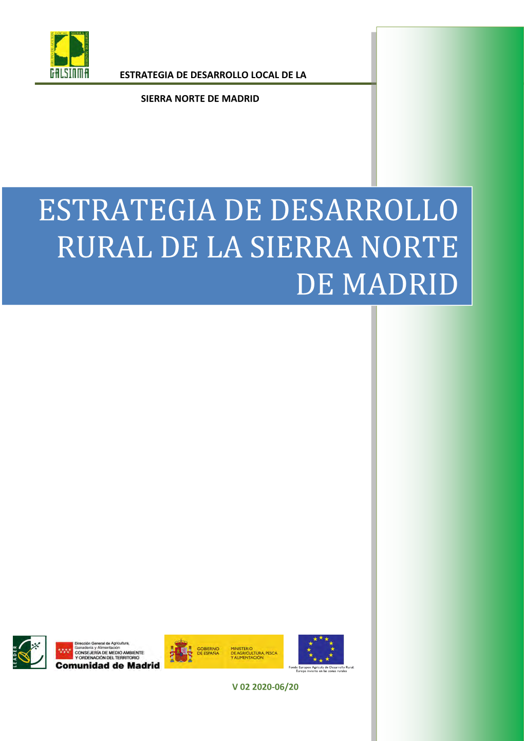 Estrategia De Desarrollo Local De La Sierra Norte De Madrid V