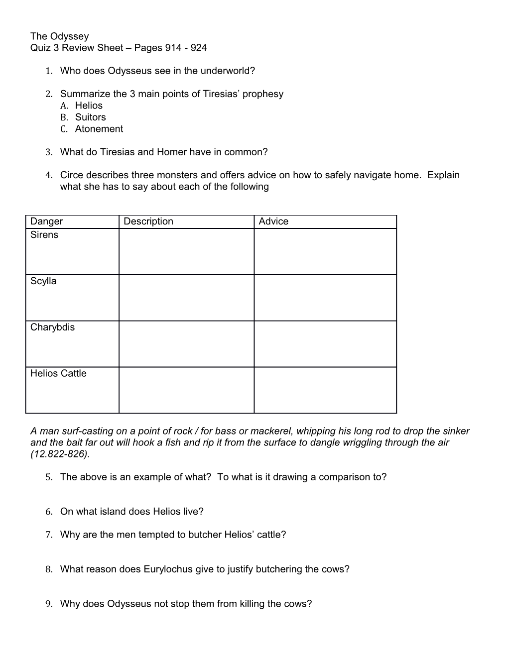 Quiz 3 Review Sheet Pages 914 - 924