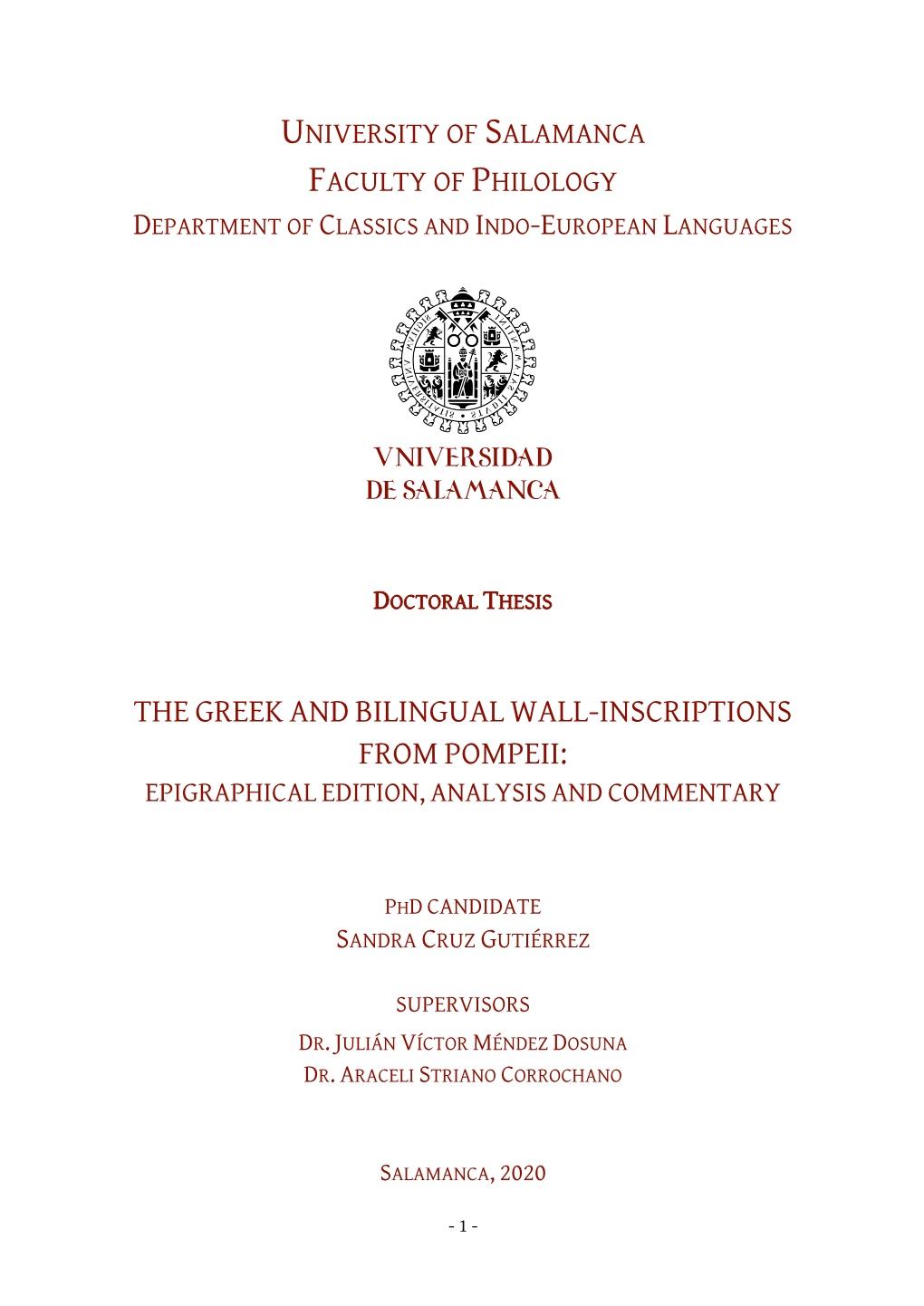Department of Classics and Indo-European Languages