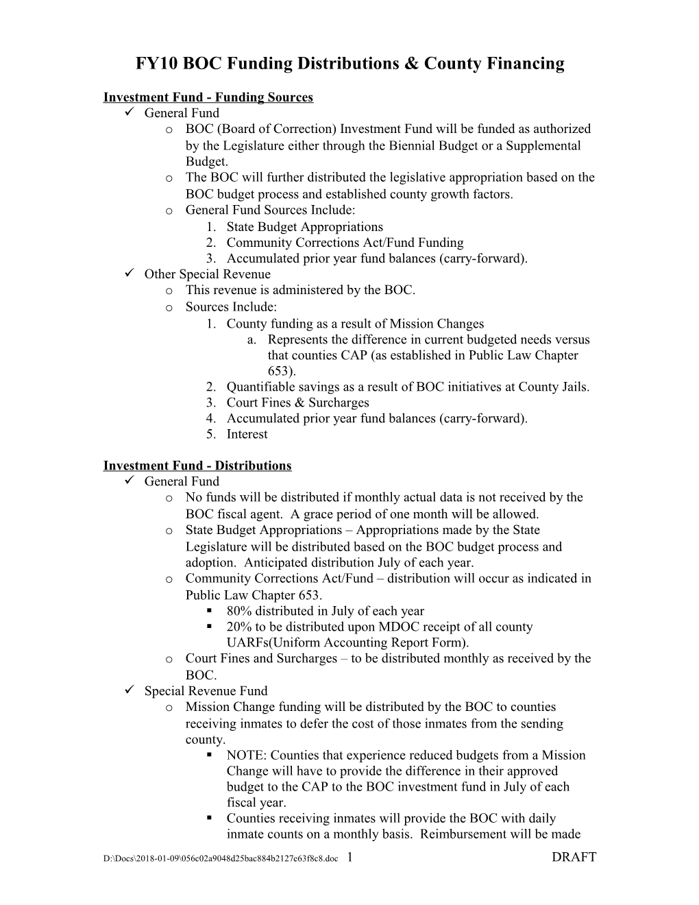 BOC - County Financing