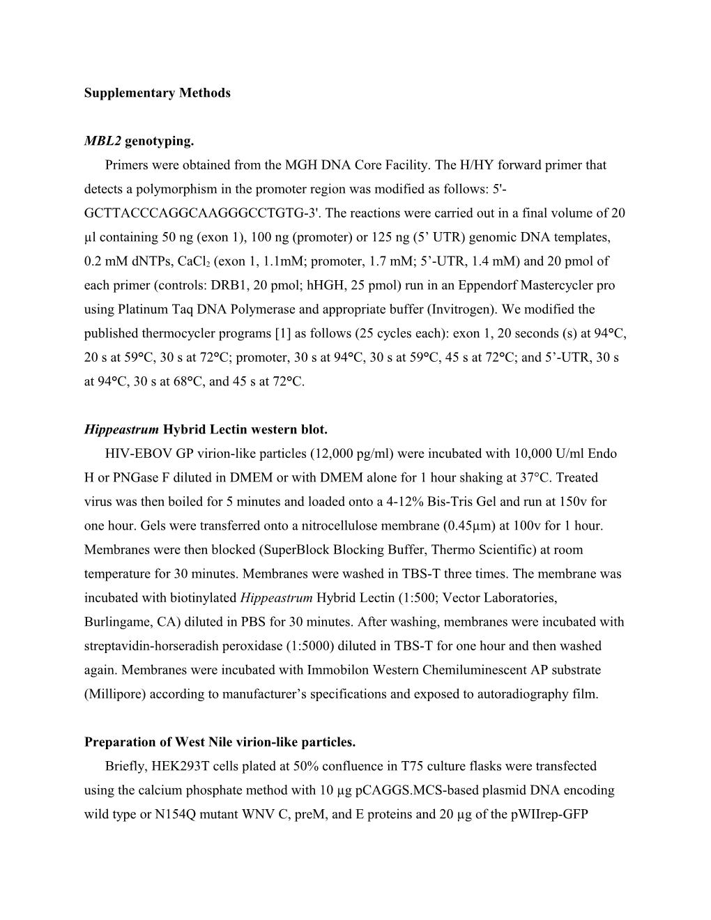 Hippeastrum Hybrid Lectin Western Blot