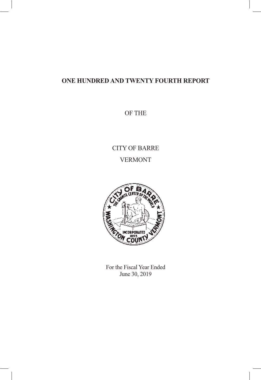 2019 City of Barre Annual Report