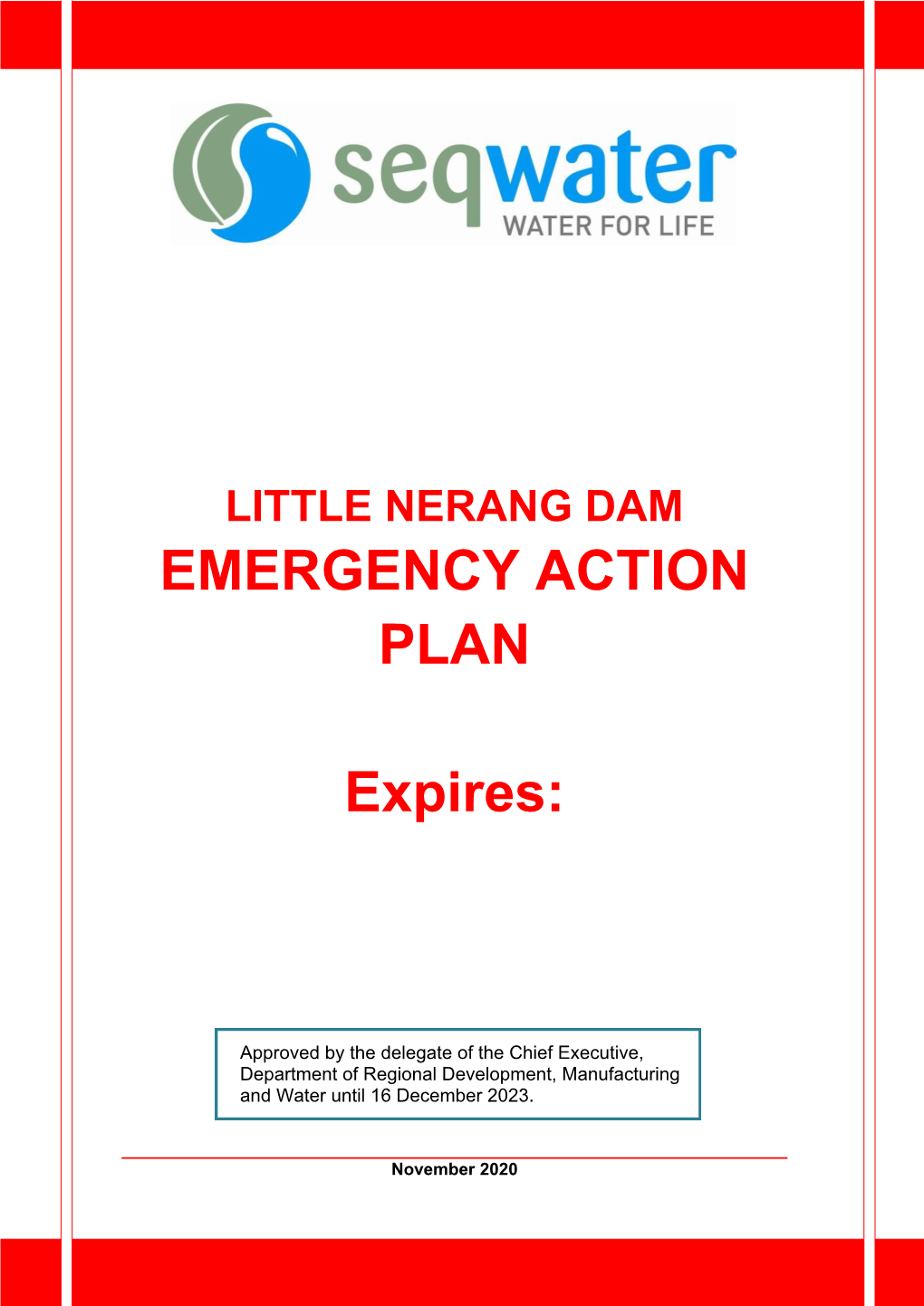 Little Nerang Dam Emergency Action Plan