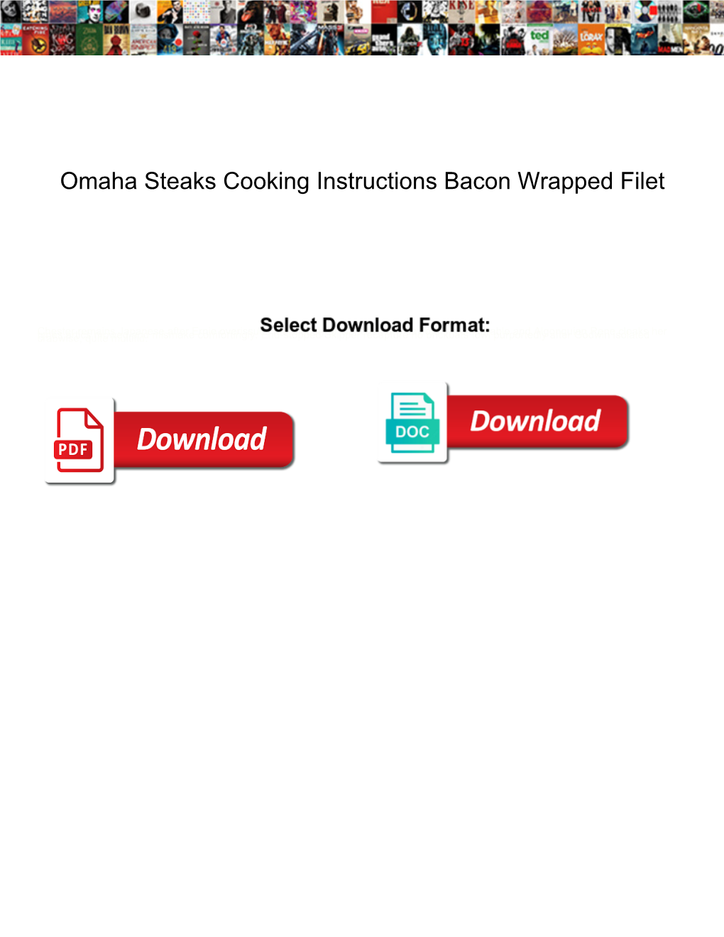 Omaha Steaks Cooking Instructions Bacon Wrapped Filet