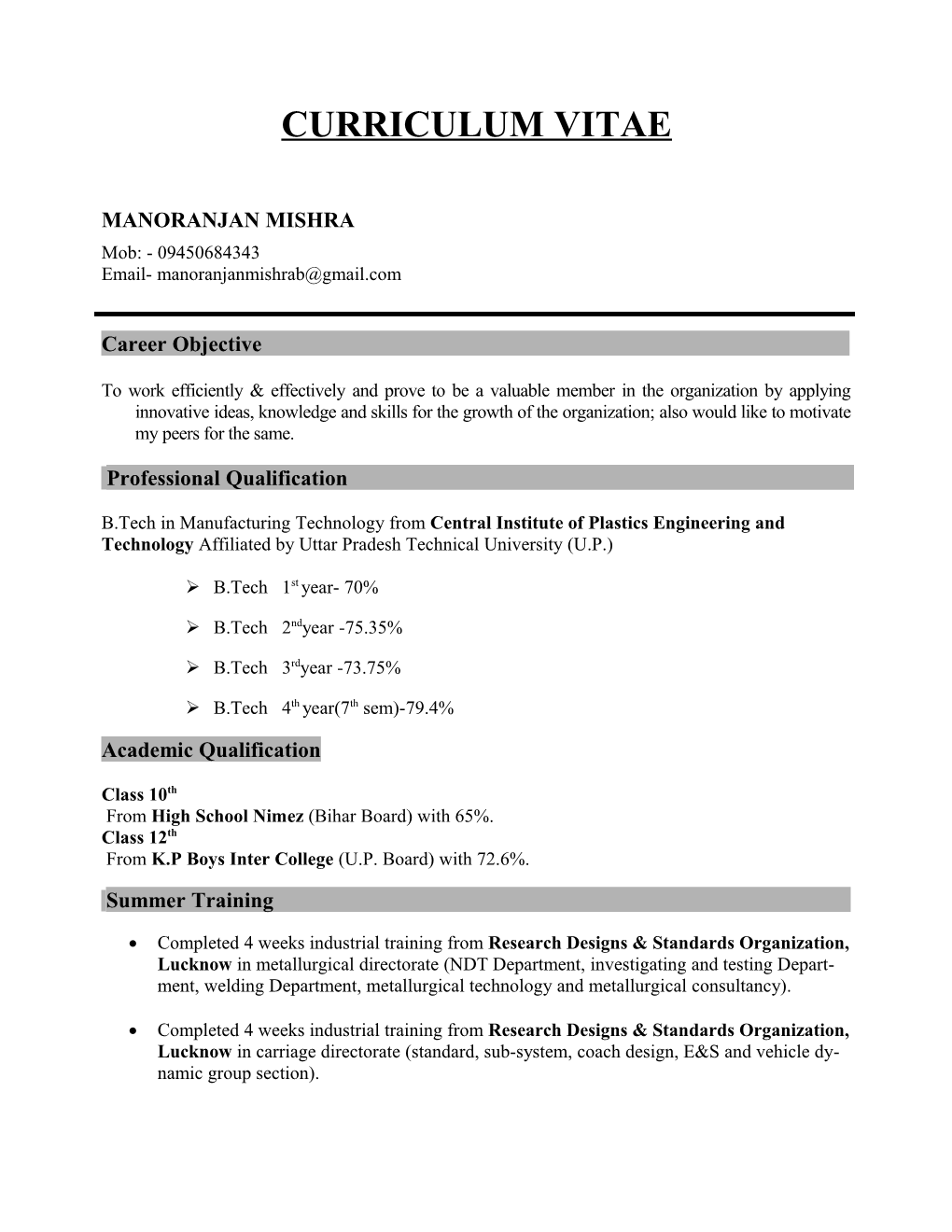 Curriculum Vitae s352