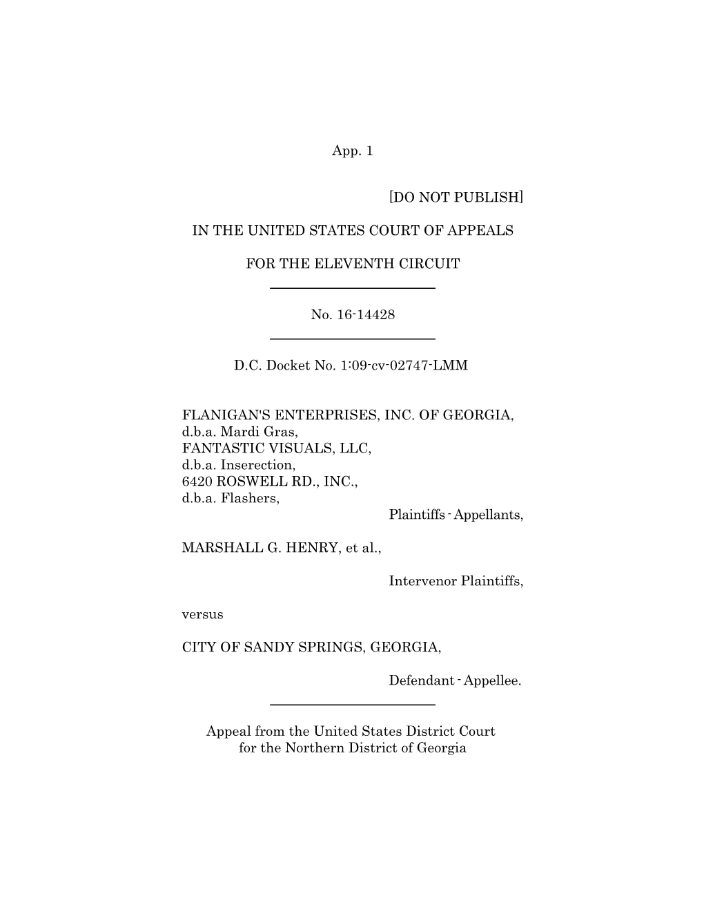 S:\Lbaumgardner\Flanigan's\Petition for Cert\Appendix for Petition