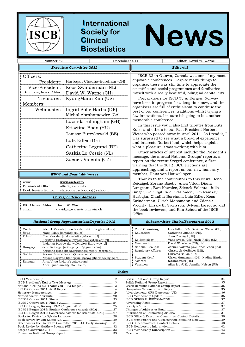 Iinternational Ssociety for Cclinical Bbiostatistics