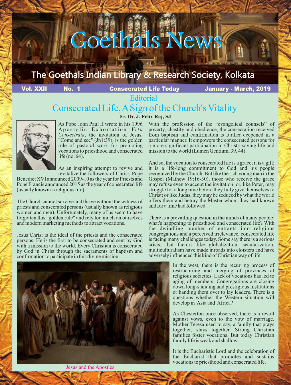 Goethals News Bulletin Vol. XXII No. 1