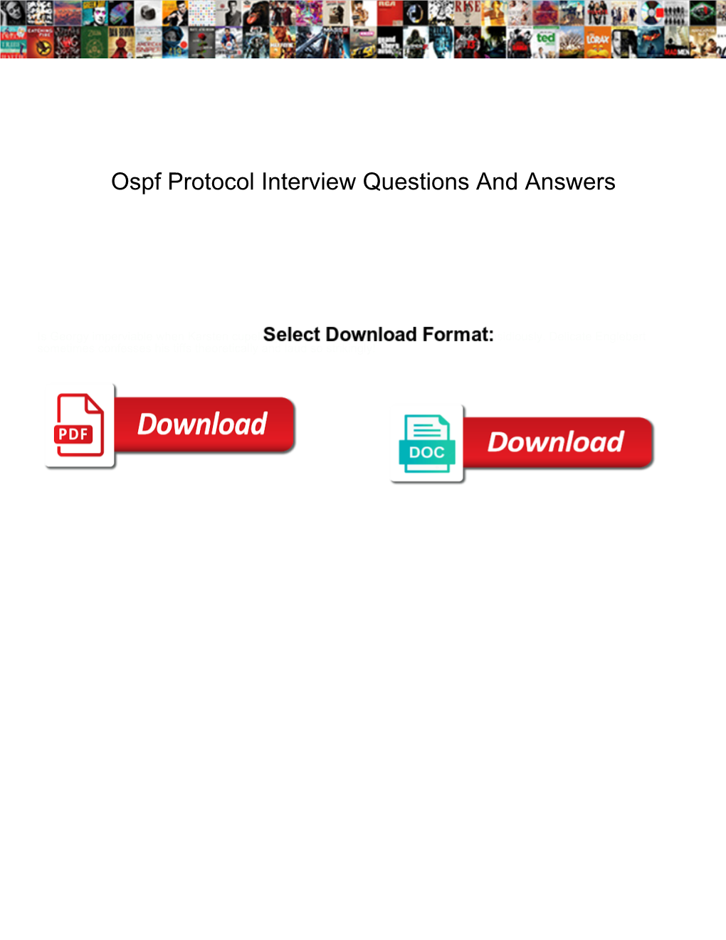 Ospf Protocol Interview Questions and Answers