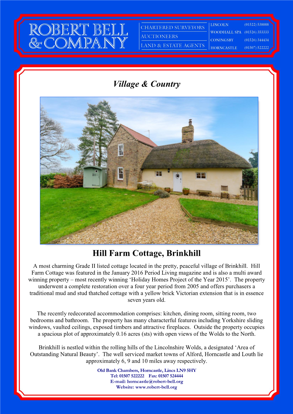 Village & Country Hill Farm Cottage, Brinkhill