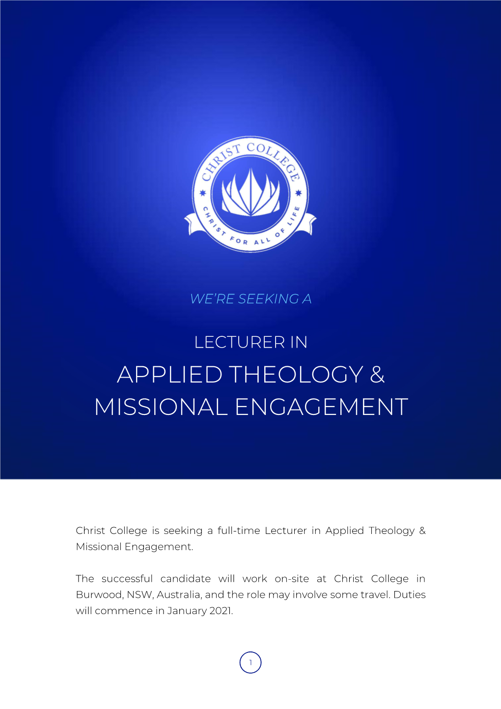 Applied Theology & Missional Engagement